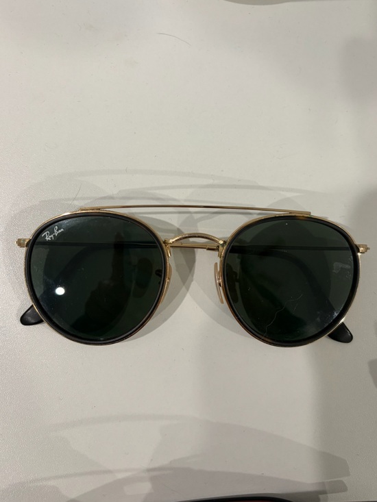 Ray-Ban Accessories - Ray-Ban Gold Frame Sunglasses with Dark Green Lenses